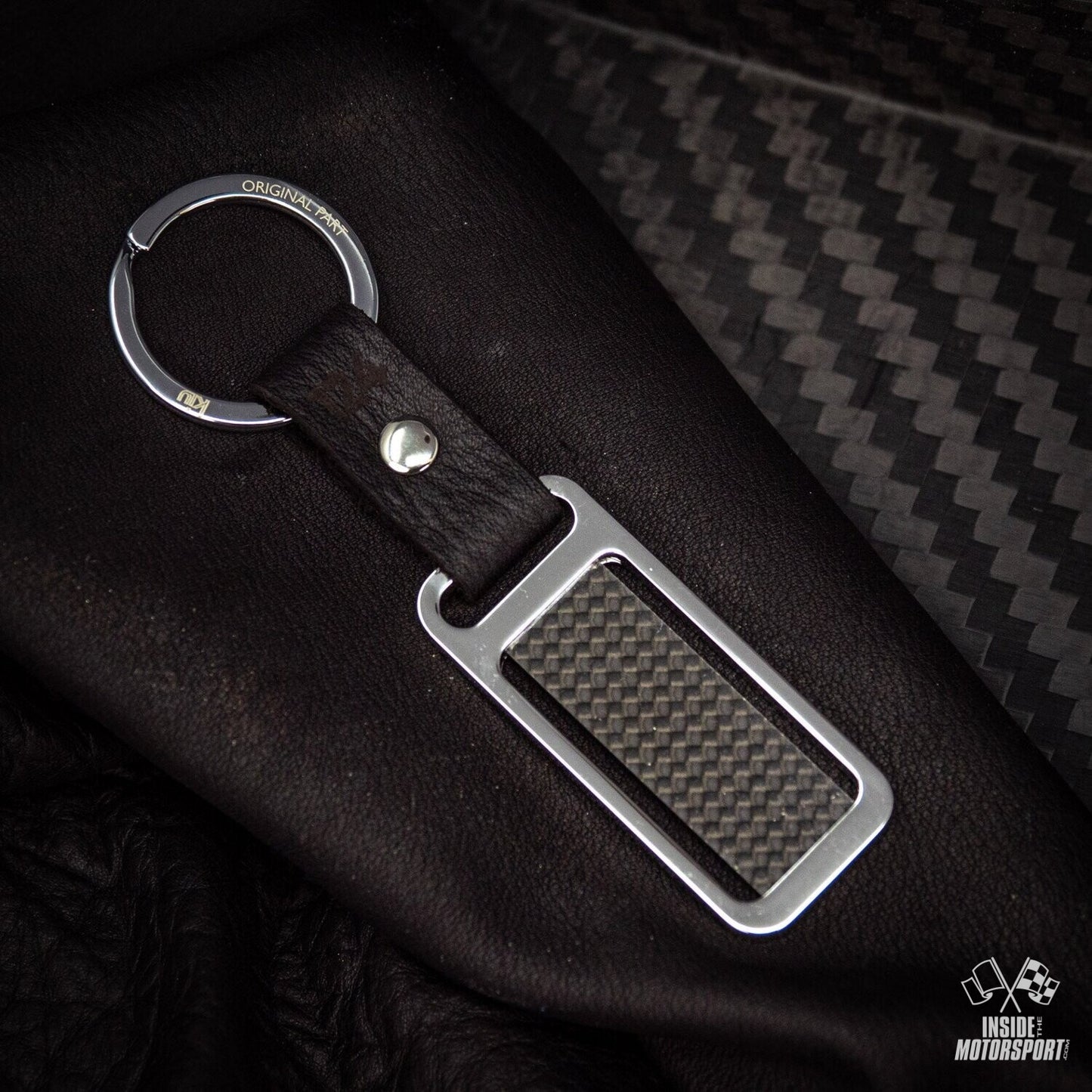 TDS Racing x Vaillante matte metal/carbon key ring